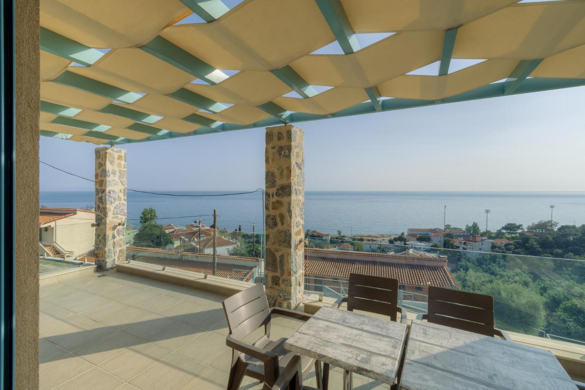Ouzo Panoramic Houses 2, With Private Pool Plomari Exteriör bild