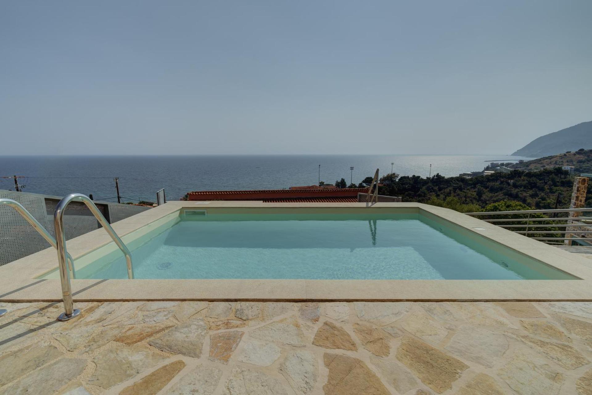 Ouzo Panoramic Houses 2, With Private Pool Plomari Exteriör bild