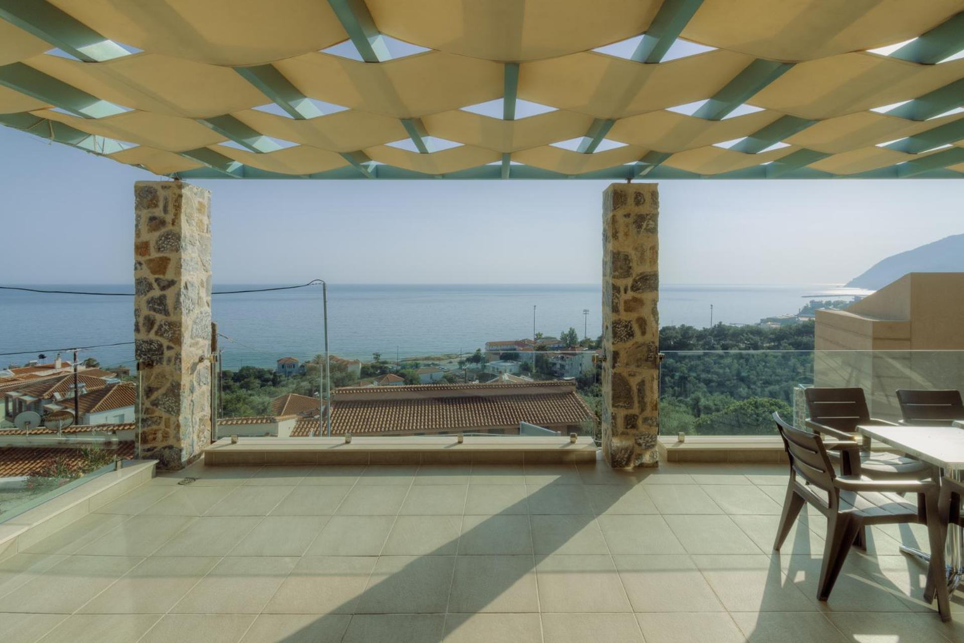 Ouzo Panoramic Houses 2, With Private Pool Plomari Exteriör bild
