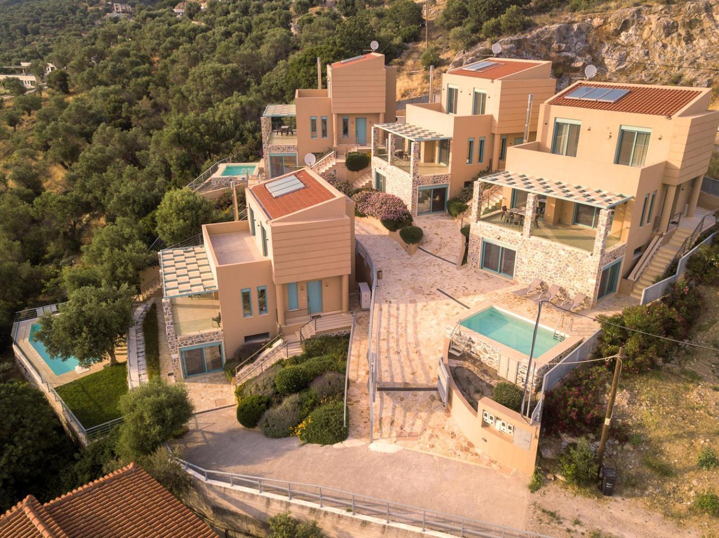 Ouzo Panoramic Houses 2, With Private Pool Plomari Exteriör bild